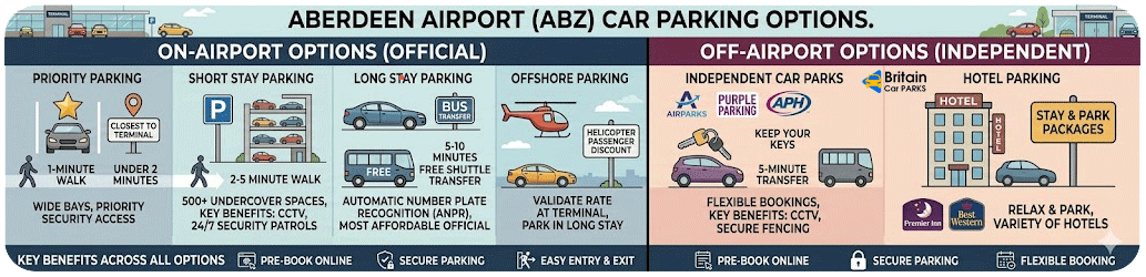 Aberdeen Airport parking options by BCP