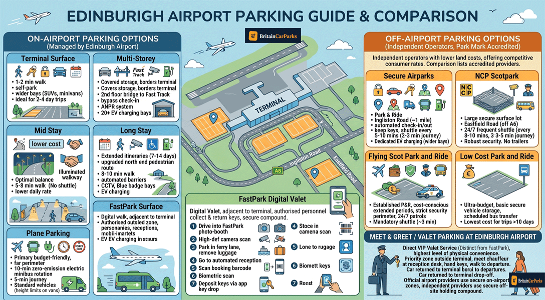 edinburgh airport parking compare and guide